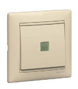 LEGRAND Valena Выключатель 1-клавишный с подсветкой