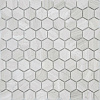 Мозаика Pietrine Travertino silver MAT hex