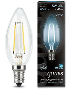 Лампа Gauss LED Filament Candle E14 5W 4100K