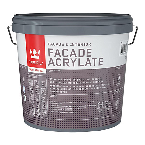 Краска Tikkurila Facade Acrylate база А для фасадов 2,7л