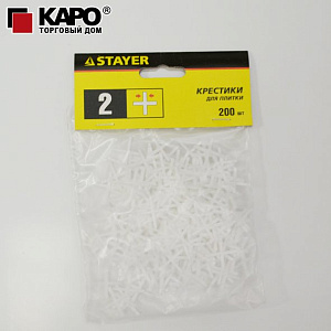 Крестики для плитки STAYER 2,0мм (200 штук)