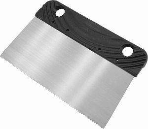 Шпатель DECOR A2 зубчатый для нанесения клея длина 200мм ширина 80мм