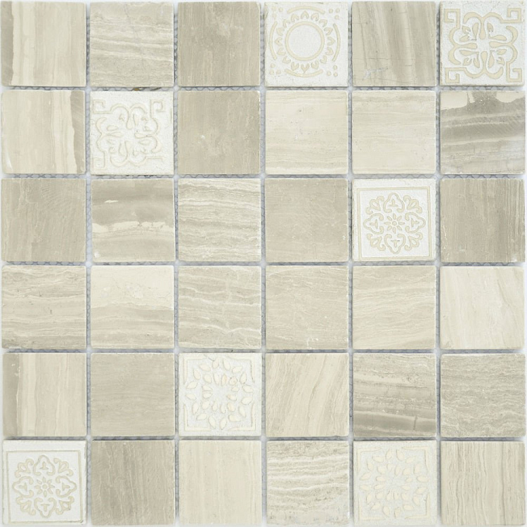 Мозаика Art Travertino silver MAT