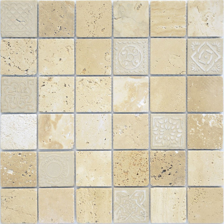 Мозаика Art Travertino beige MAT