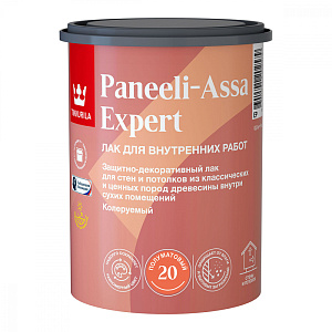 Лак Tikkurila Paneeli Assa Expert 20 Панели Ясся Эксперт EP для дерева полуматовый 0,9л