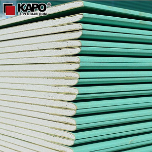 Гипсокартон КНАУФ-лист, влагостойкий (ГСП-Н2) 1200*3000*12,5 мм