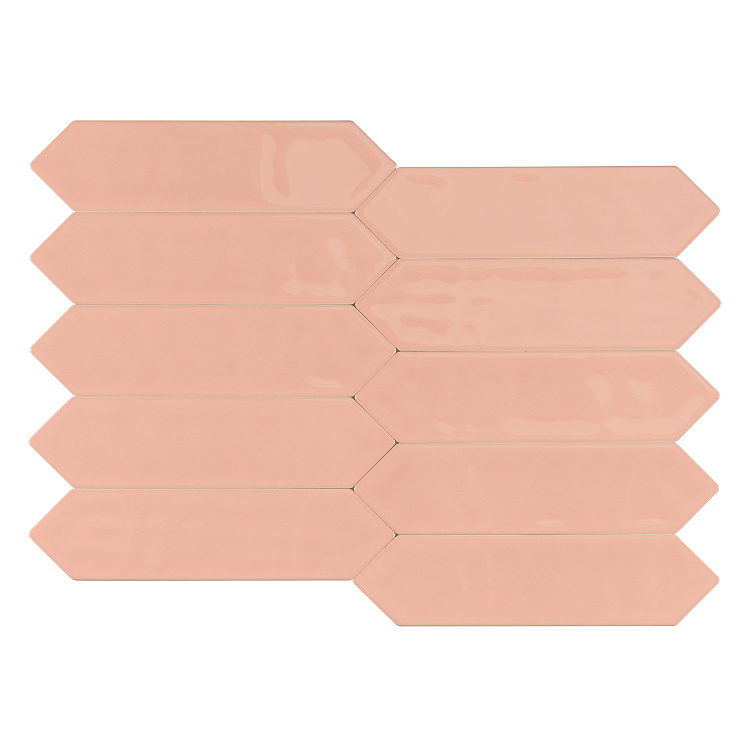 Плитка керамическая Малый формат Smile Tile Пикет Розовый 7,5*30