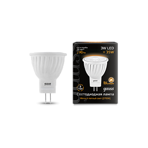 Лампа Gauss LED D35*45 3W MR11 GU4 2700K