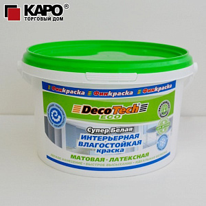 Краска DecoTech Eco интерьерная влагостойкая 3 кг