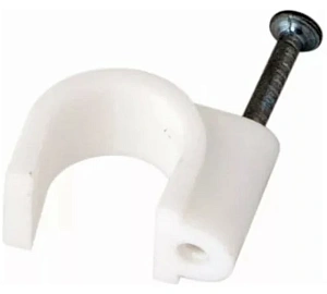 Крепеж кабеля REXANT круглый 12мм белый 50штук 07-4012