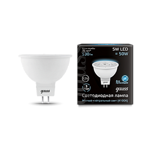 Лампа Gauss LED MR16 GU5.3 5W 12V 4100K