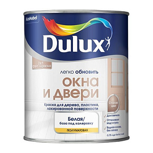 Краска Dulux Легко Обновить - Окна и двери база BW 0,75л