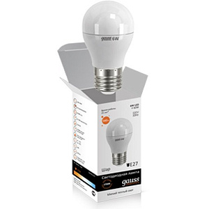 Лампа Gauss LED Elementary Clobe 6W E27 2700K