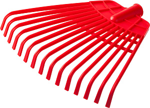 Грабли веерные GRINDA без черенка 15 плоских зубцов 