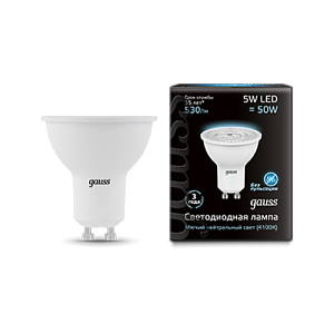 Лампа Gauss LED MR16 GU10 5W 4100K
