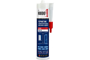 Герметик Kudo силиконовый для окон и дверей белый 280 мл